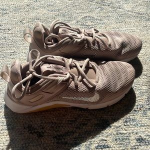 Nike rose gold shoes